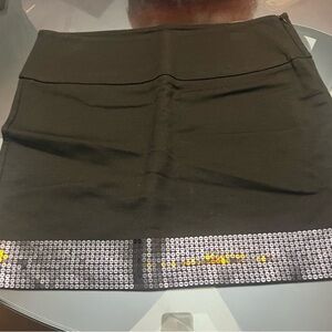 Tommy Hilfiger Black Mini Skirt with Sequin Trim
